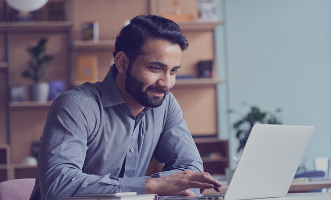Person using a computer